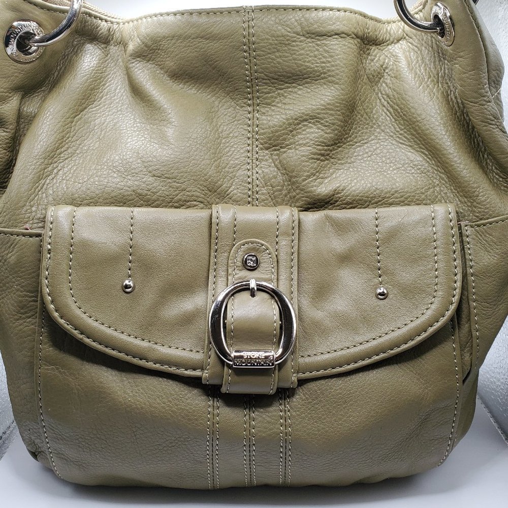 NWOT Vintage Stone Mountain Leather Handbag in Olive Green/Sage